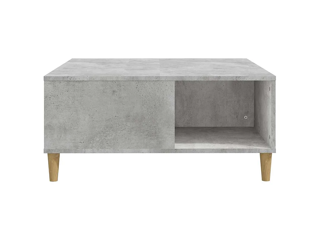 Table basse gris béton 80x80x36,5 cm bois d'ingénierie
