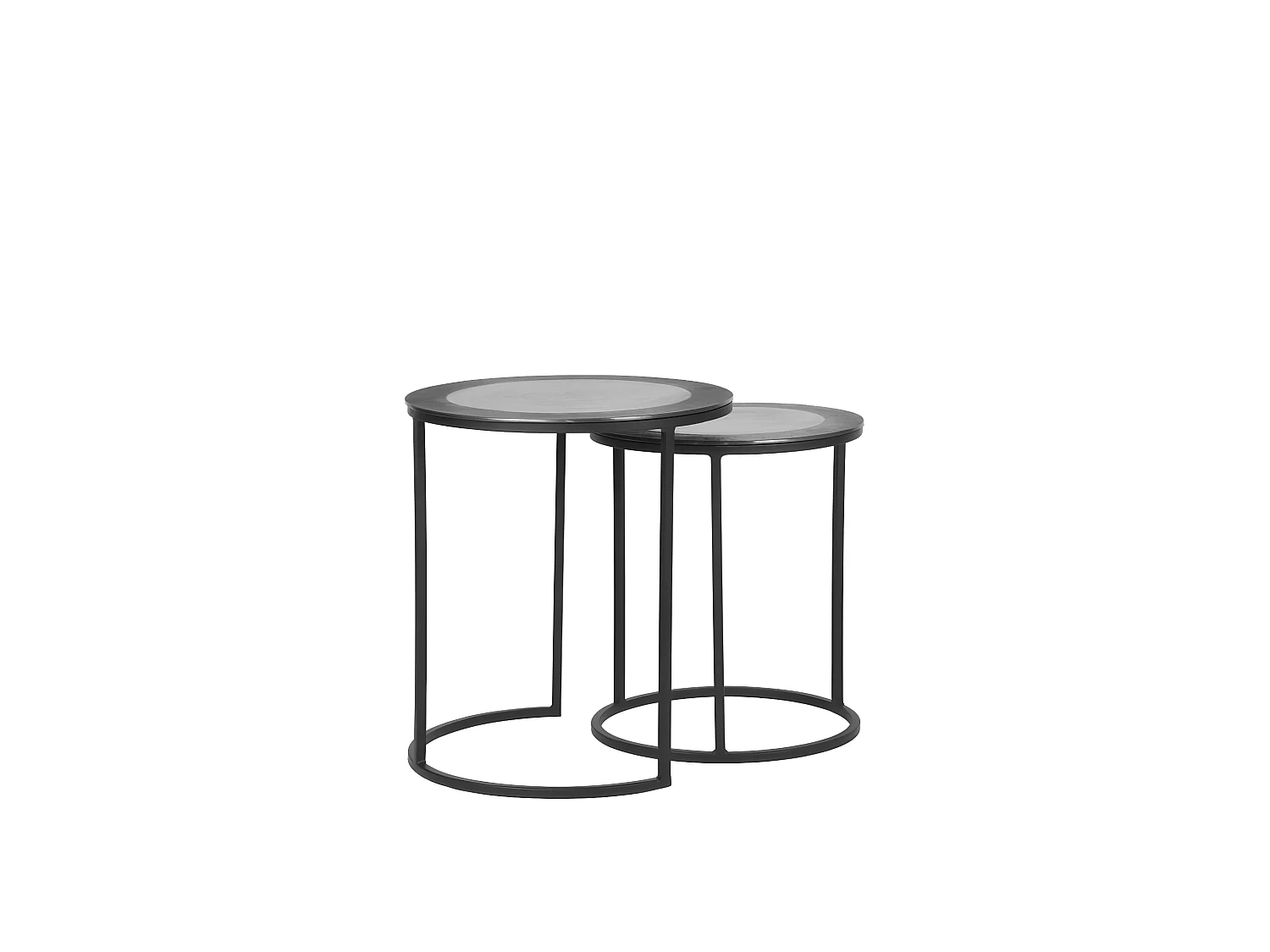 Ensemble de 2 tables basses Pair Frêne antique
