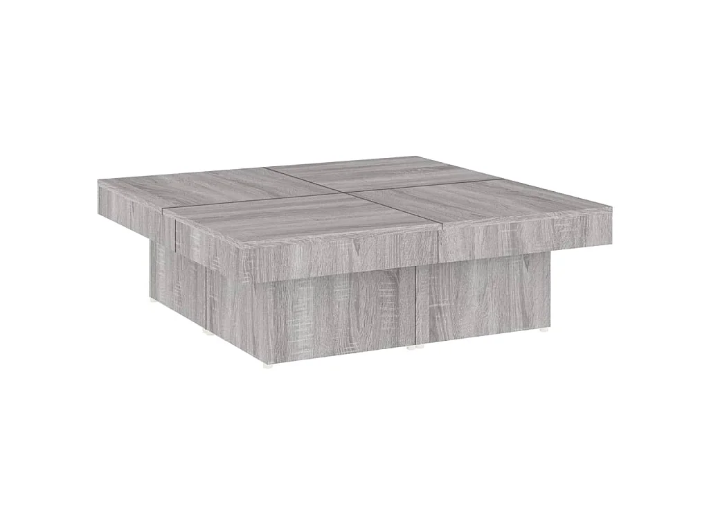 Table basse Sonoma gris 90x90x28 cm Bois d'ingénierie