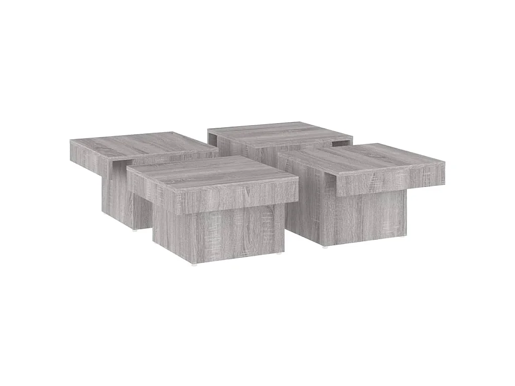 Table basse Sonoma gris 90x90x28 cm Bois d'ingénierie