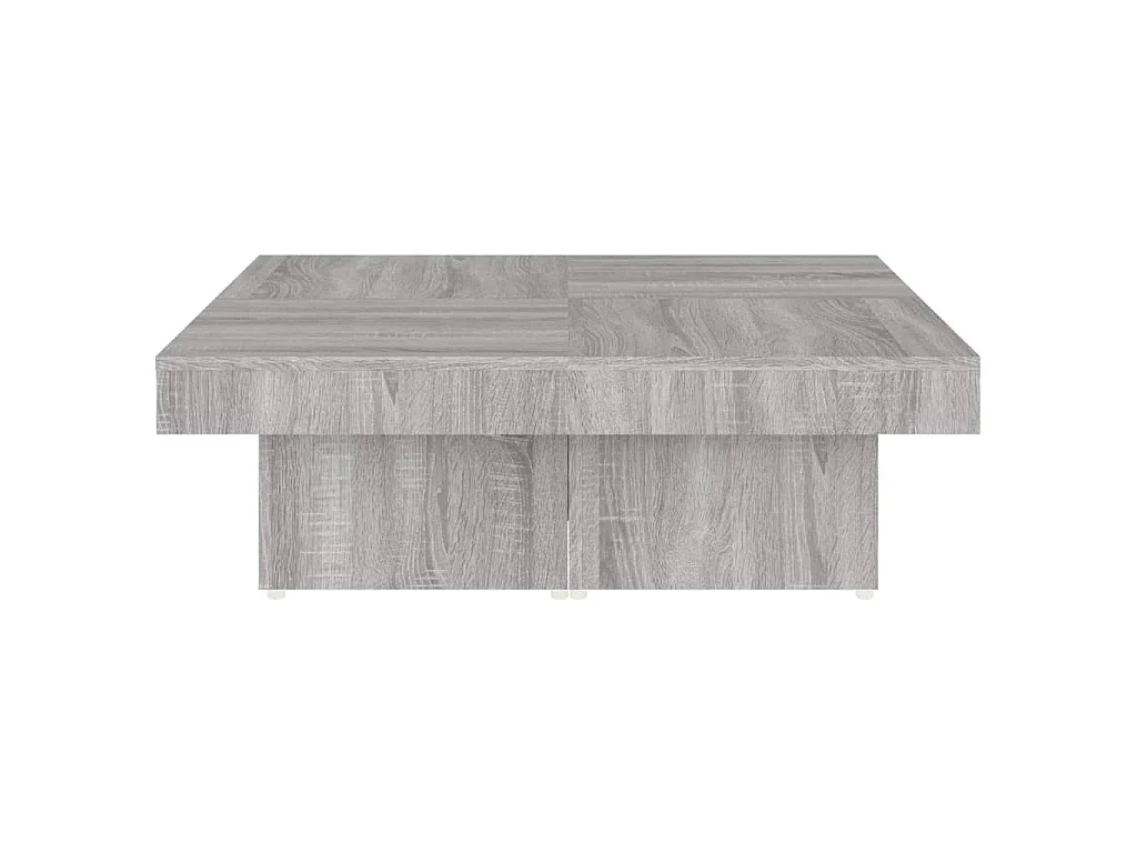 Table basse Sonoma gris 90x90x28 cm Bois d'ingénierie