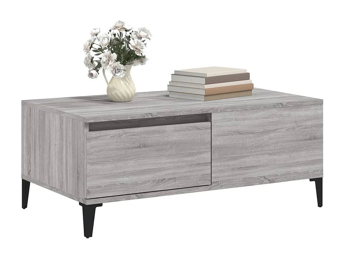 Couchtisch Grau Sonoma 90x50x36,5 cm Holzwerkstoff