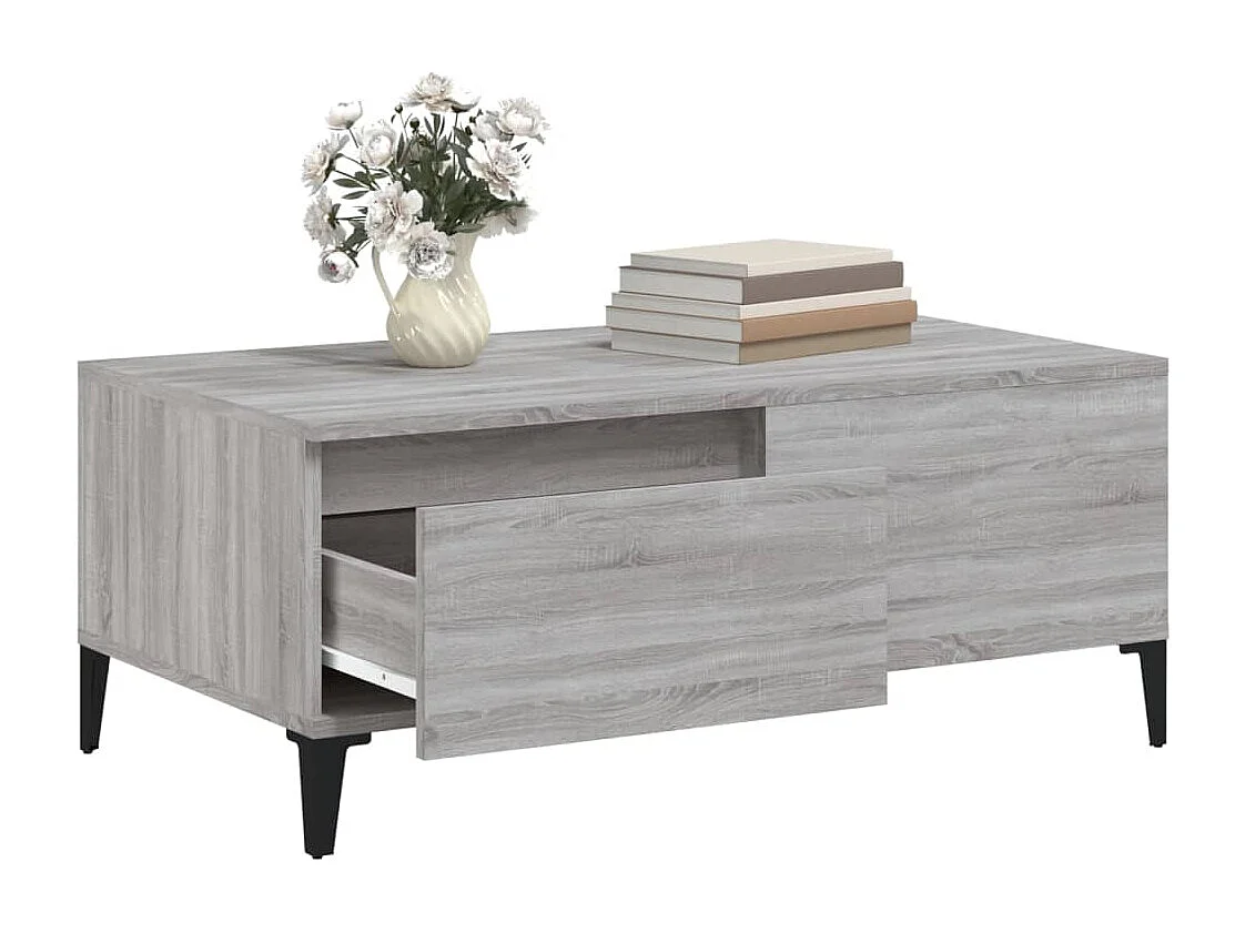 Couchtisch Grau Sonoma 90x50x36,5 cm Holzwerkstoff