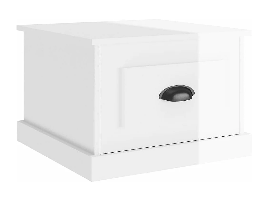 Mesa de centro 50x50x35 cm derivados madeira branco brilhante