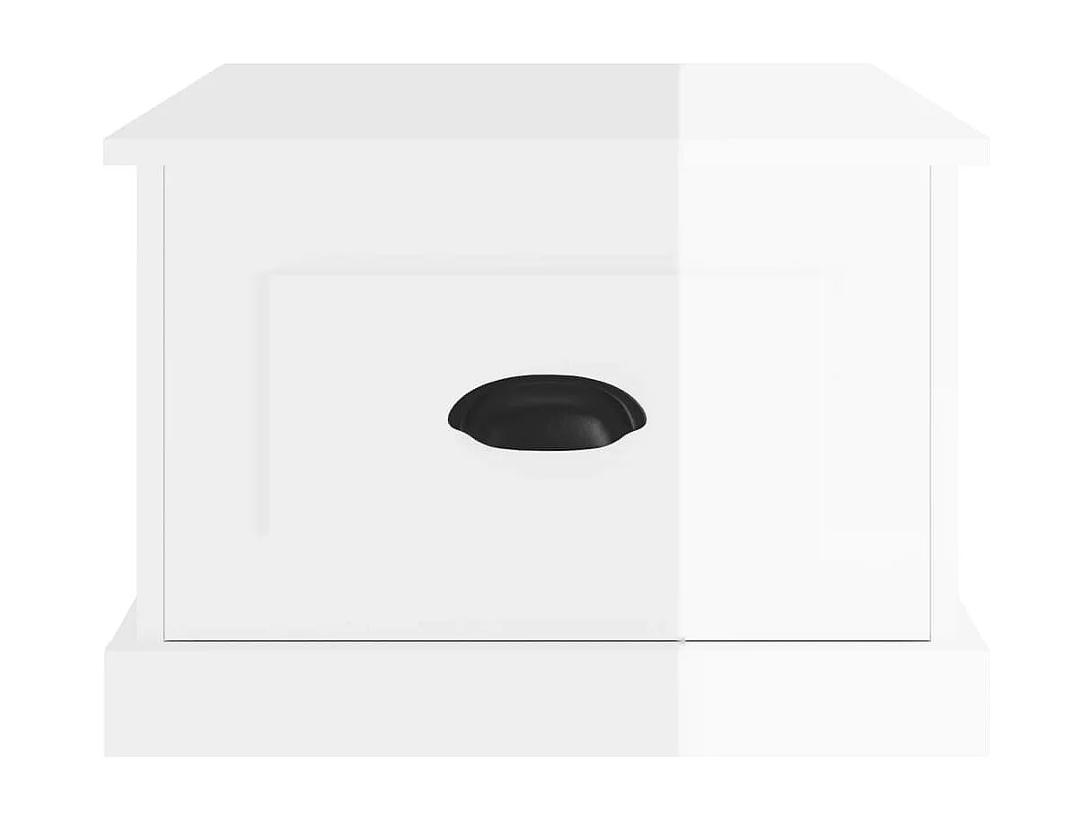 Mesa de centro 50x50x35 cm derivados madeira branco brilhante