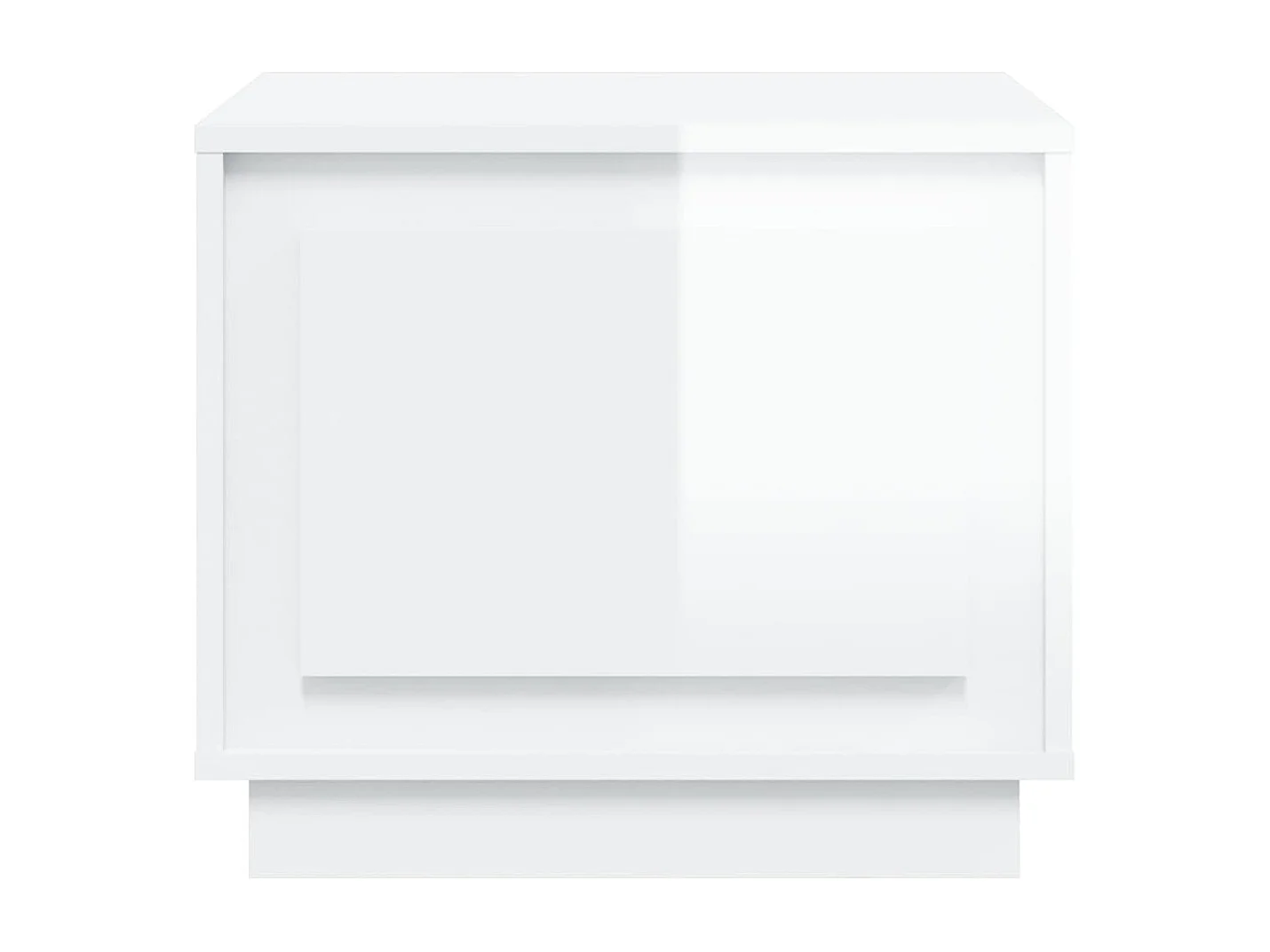 Salontafel 51x50x44 cm bewerkt hout hoogglans wit