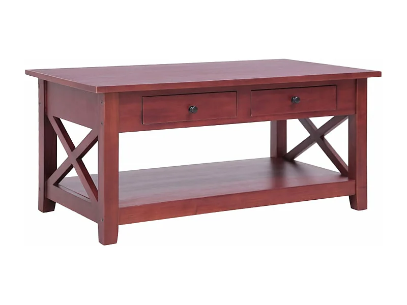 Couchtisch Braun 100×55×46 cm Massivholz Mahagoni