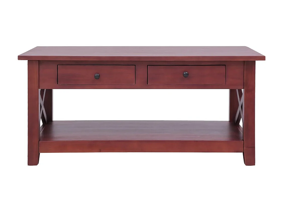 Couchtisch Braun 100×55×46 cm Massivholz Mahagoni