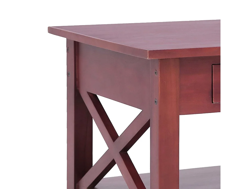 Mesa de centro 100x55x46 cm madeira de mogno maciça castanho