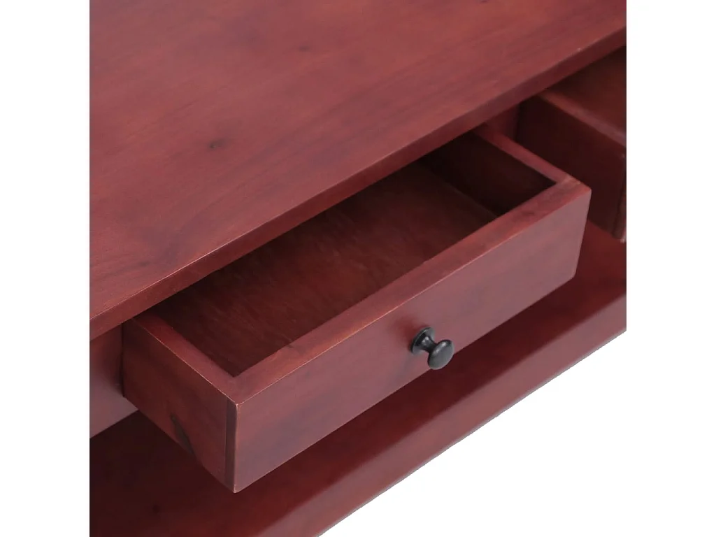 Mesa de centro 100x55x46 cm madeira de mogno maciça castanho