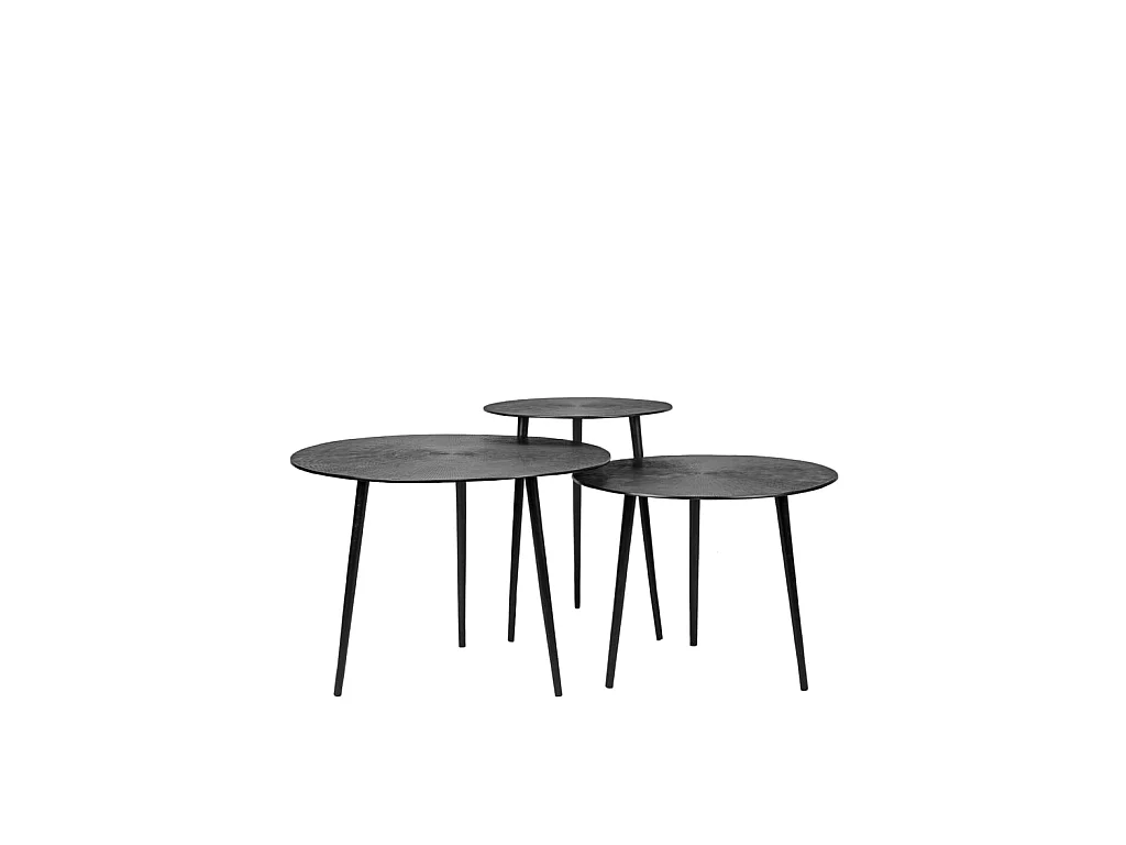Ensemble de 3 tables basses Nobby Noir