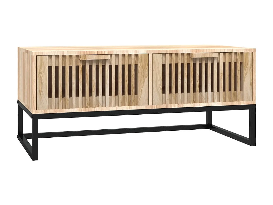 Table basse 80x40x35 cm Bois d'ingénierie et fer