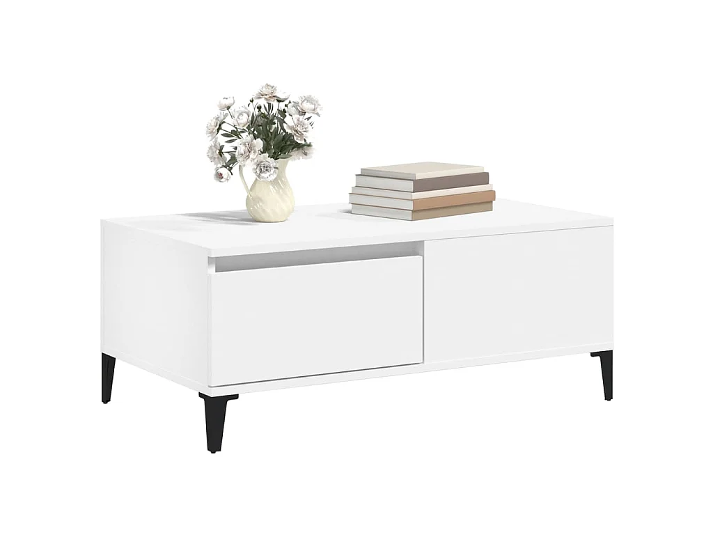 Mesa de centro 90x50x36,5 cm derivados de madeira branco