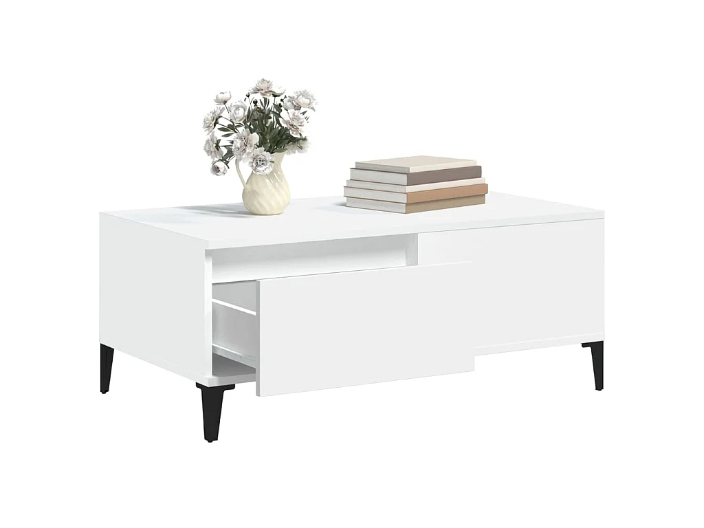 Mesa de centro 90x50x36,5 cm derivados de madeira branco