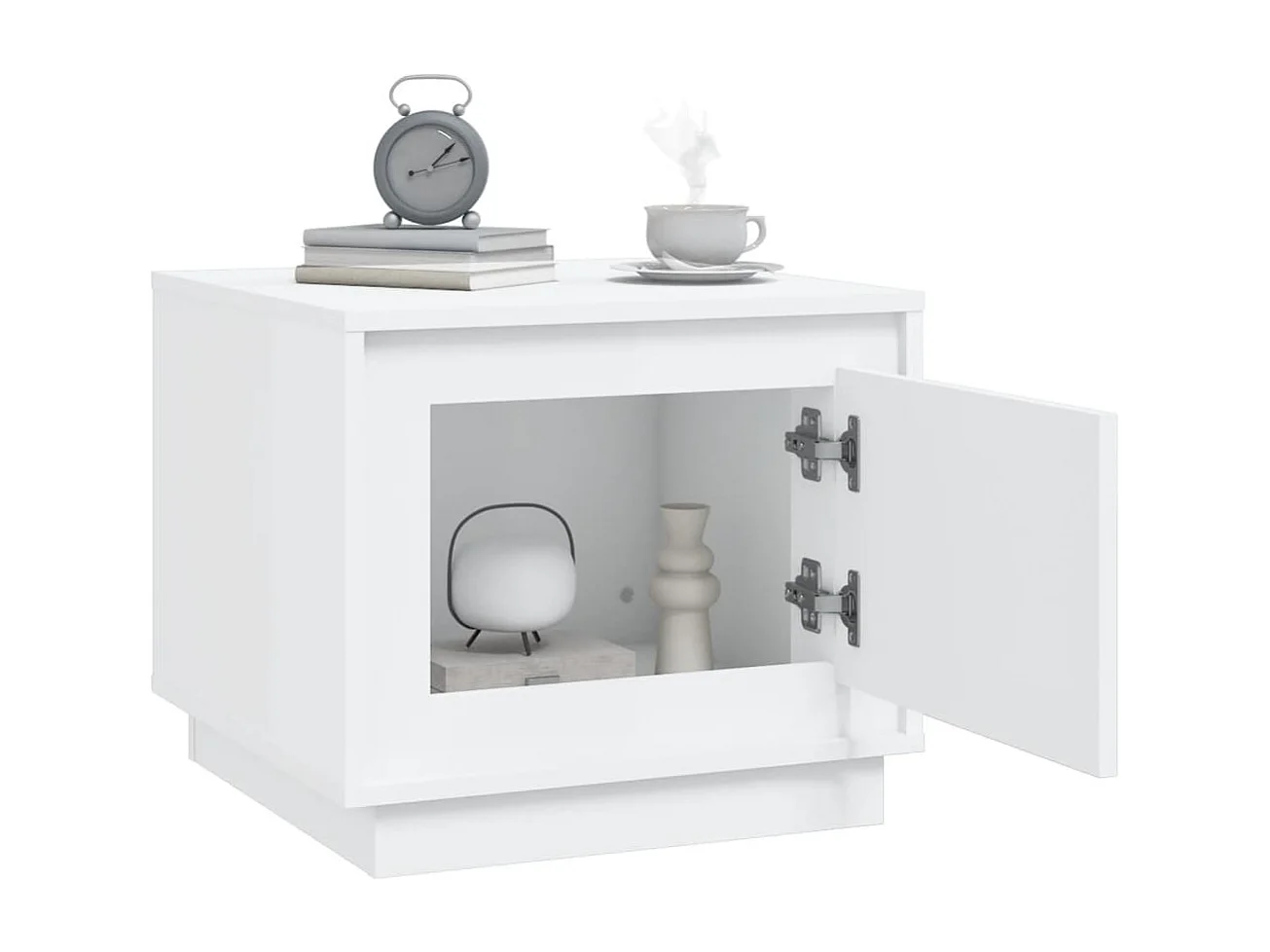 Tavolino da Salotto Bianco 51x50x44 cm in Legno Multistrato