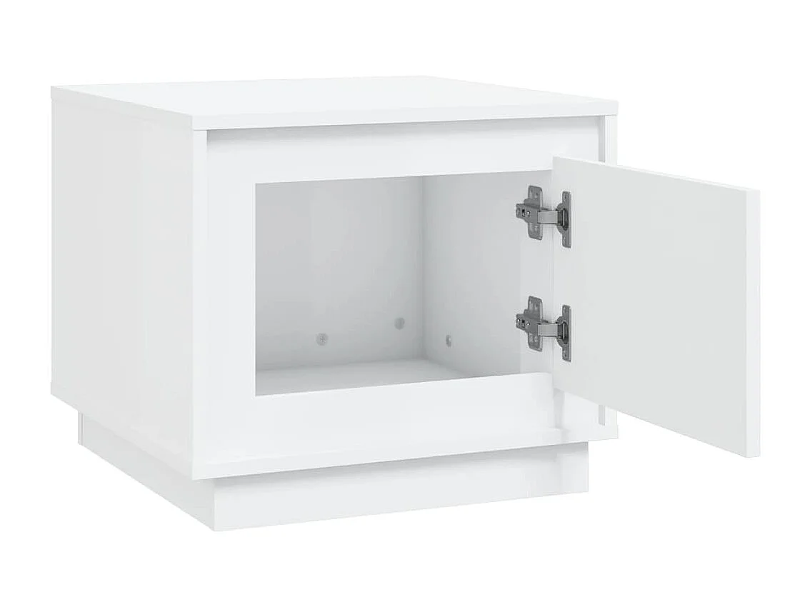 Salontafel 51x50x44 cm bewerkt hout wit