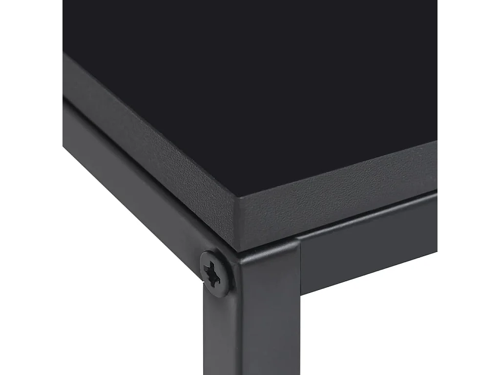 Tables d'appoint 2 pcs Noir Acier