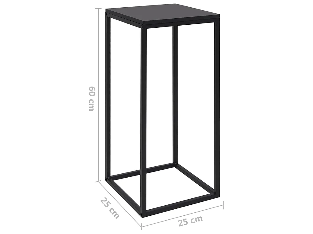 Bijzettafels 2 st staal zwart