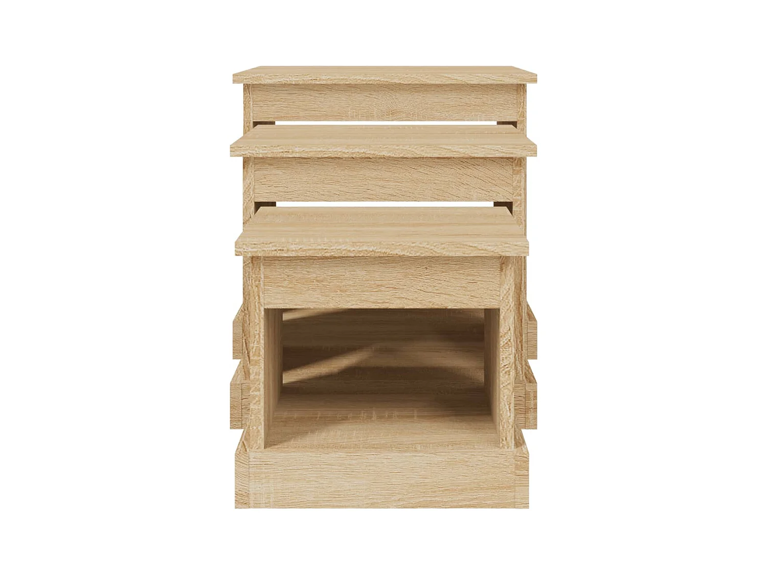 Couchtische 3 Stk. Sonoma-Eiche Holzwerkstoff