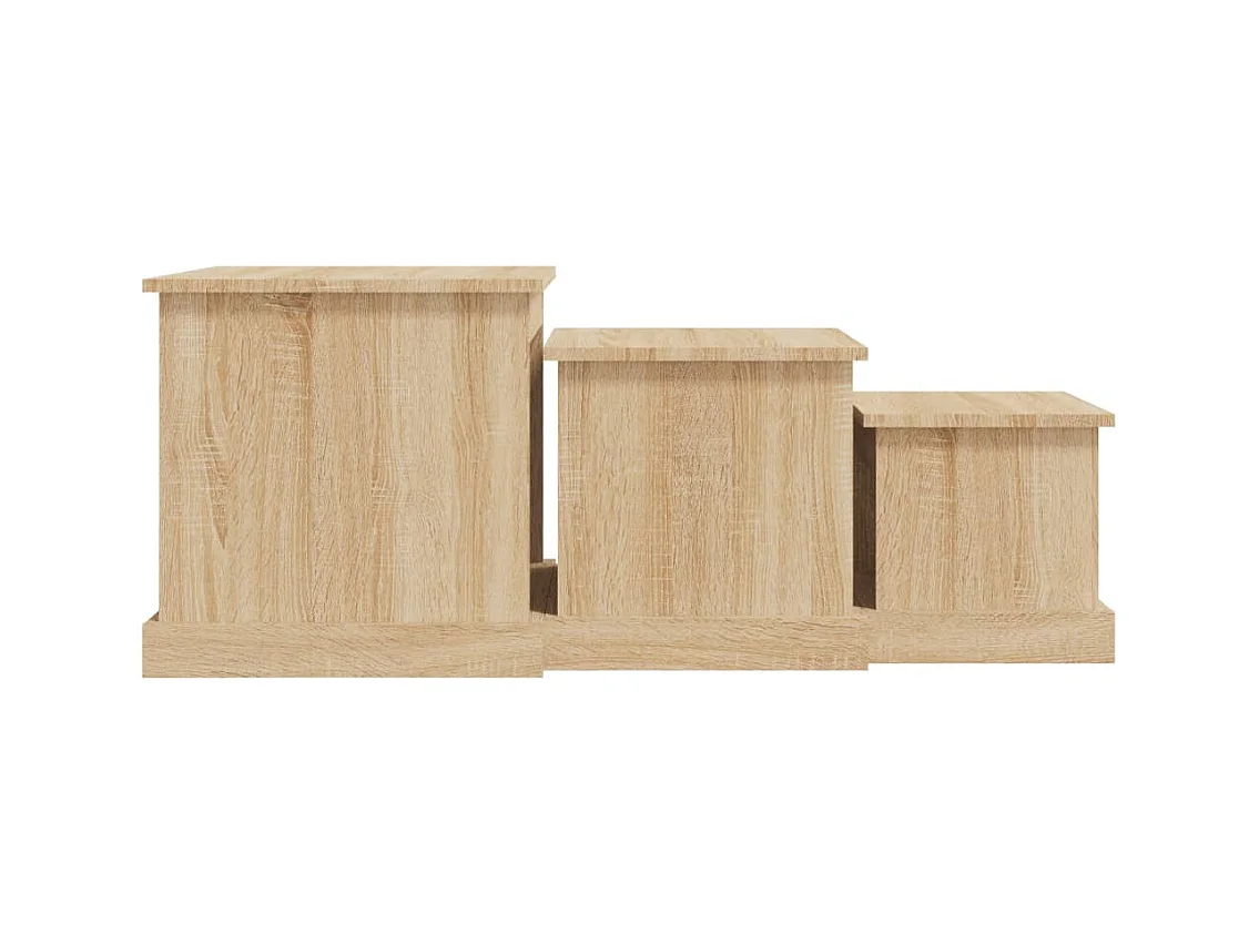 Couchtische 3 Stk. Sonoma-Eiche Holzwerkstoff
