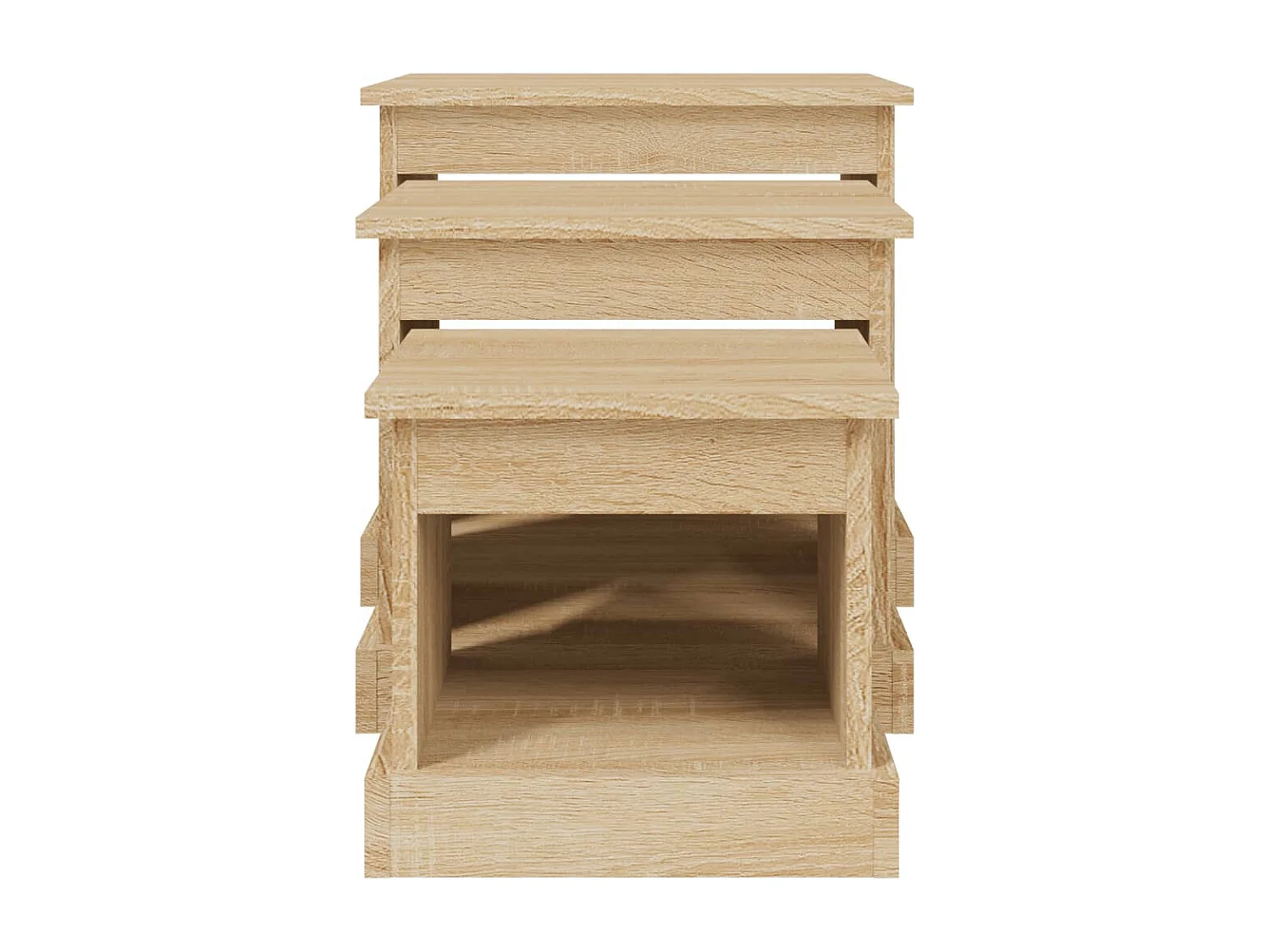 Tables basses 3 pcs chêne sonoma bois d'ingénierie