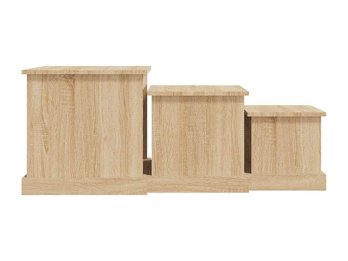 Tables basses 3 pcs chêne sonoma bois d'ingénierie