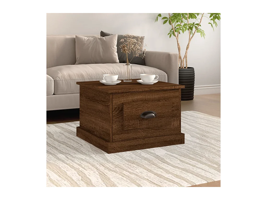 Table basse Chêne marron 50x50x35 cm Bois d'ingénierie