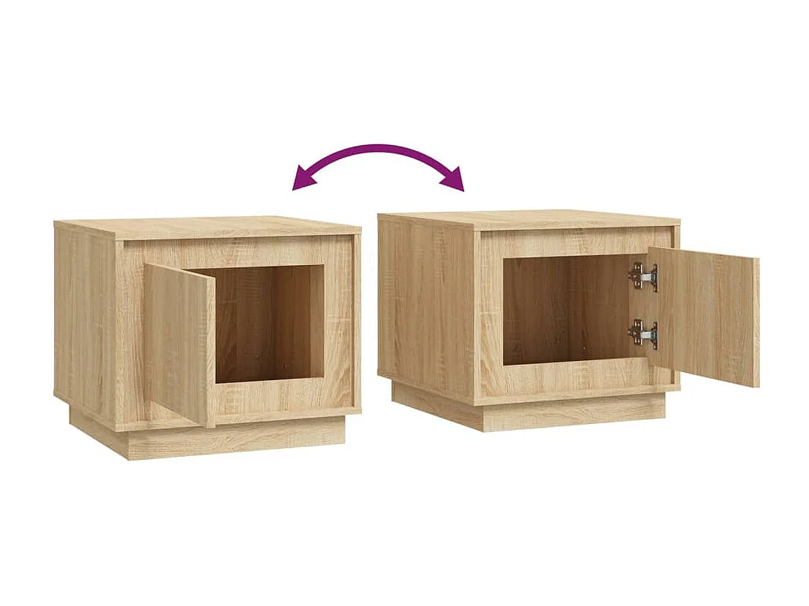 Table basse chêne sonoma 51x50x44 cm bois d'ingénierie