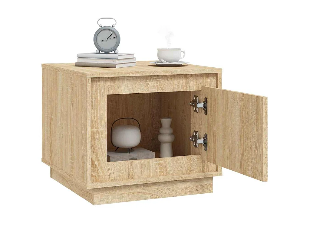 Table basse chêne sonoma 51x50x44 cm bois d'ingénierie