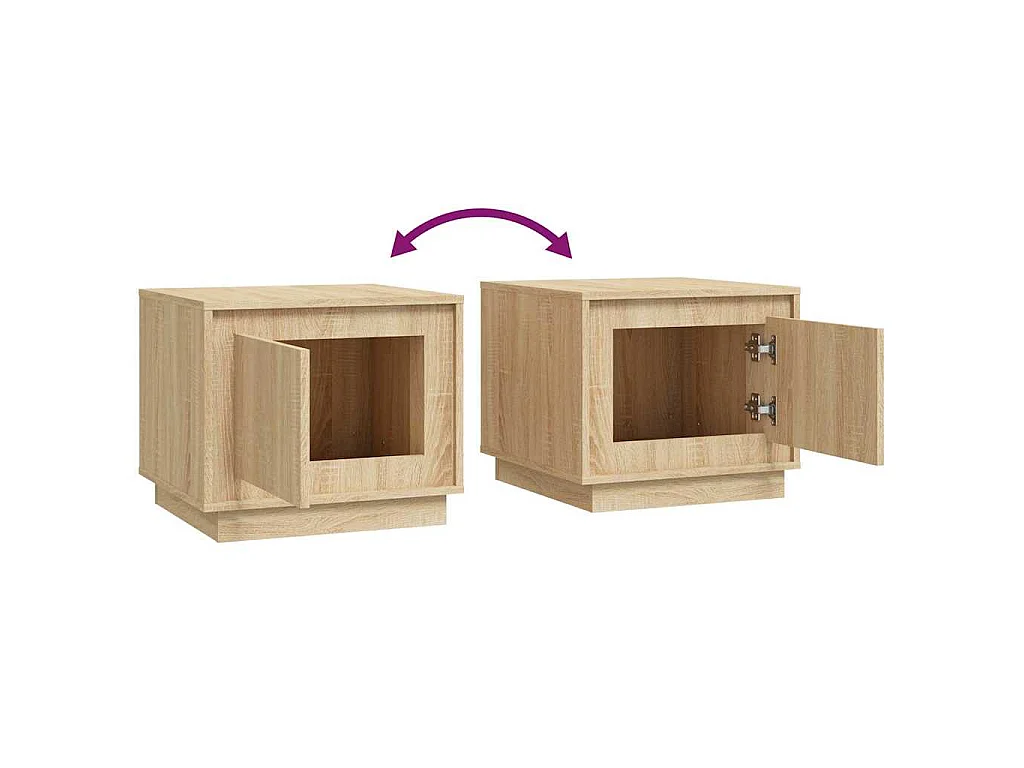 Table basse chêne sonoma 51x50x44 cm bois d'ingénierie
