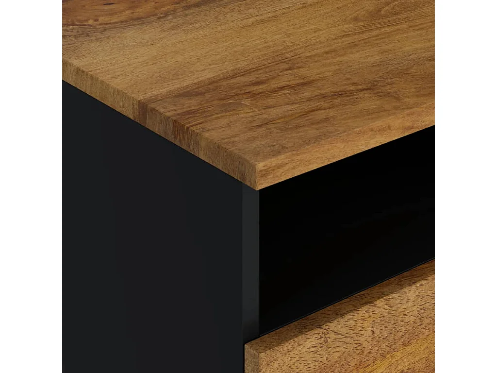 Table basse 80x54x40 cm Bois de manguier solide et d'ingénierie