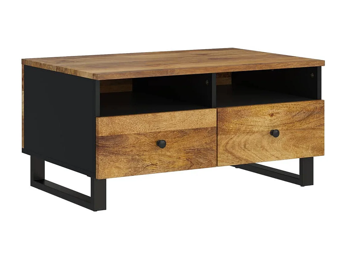 Table basse 80x54x40 cm Bois de manguier solide et d'ingénierie