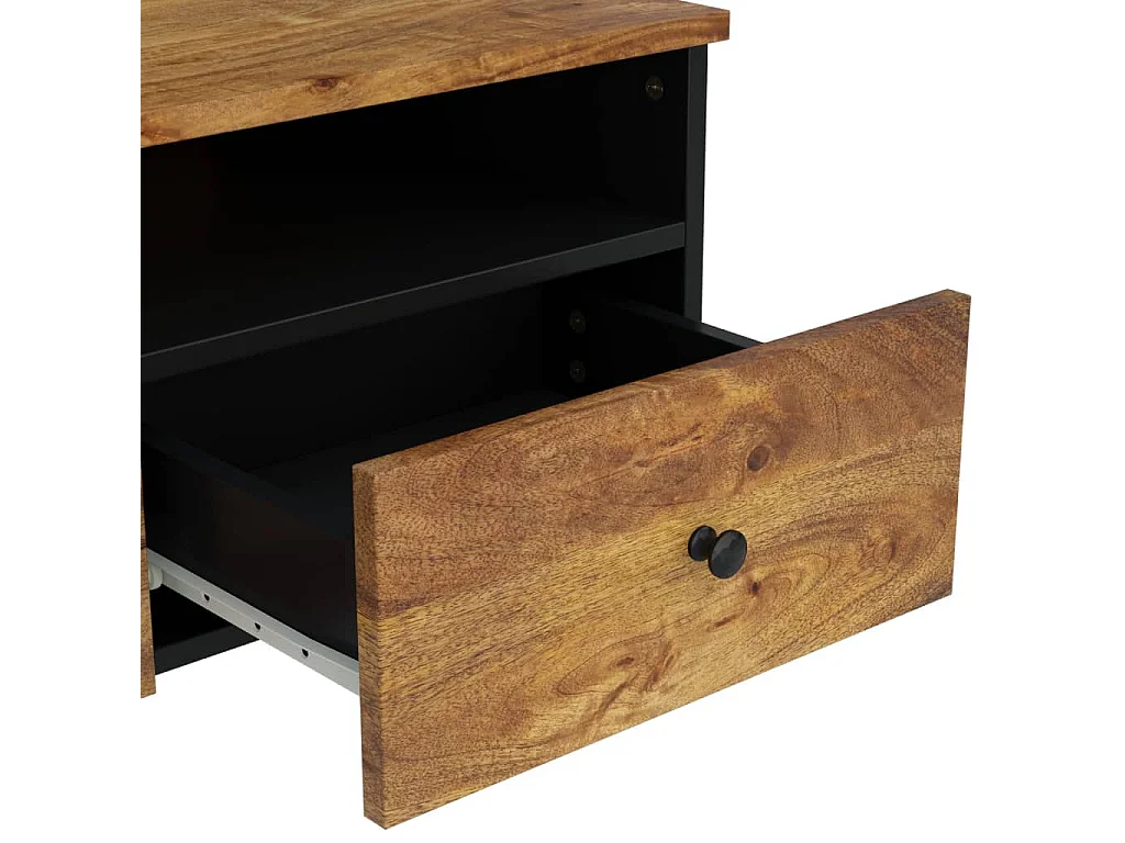 Table basse 80x54x40 cm Bois de manguier solide et d'ingénierie