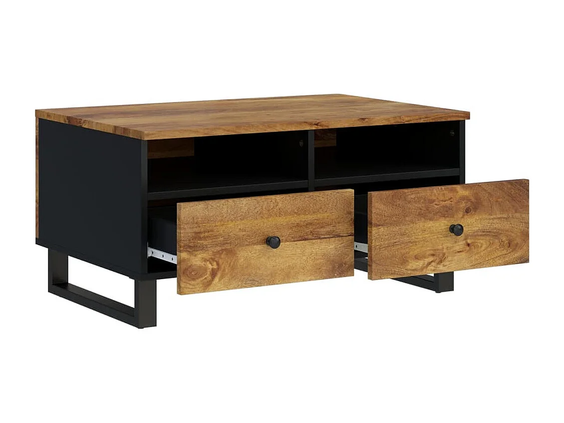 Table basse 80x54x40 cm Bois de manguier solide et d'ingénierie