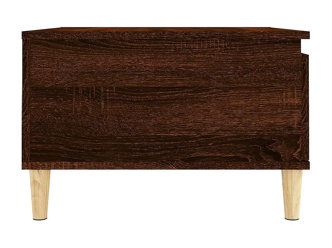 Salontafel 55x55x36,5 cm bewerkt hout bruin eikenkleur