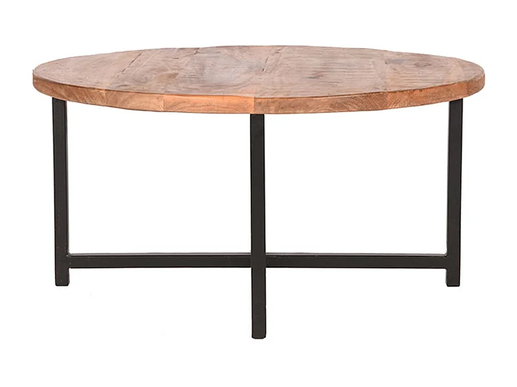 Salontafel Dex - Rough - Mangohout - Rond - 80 cm