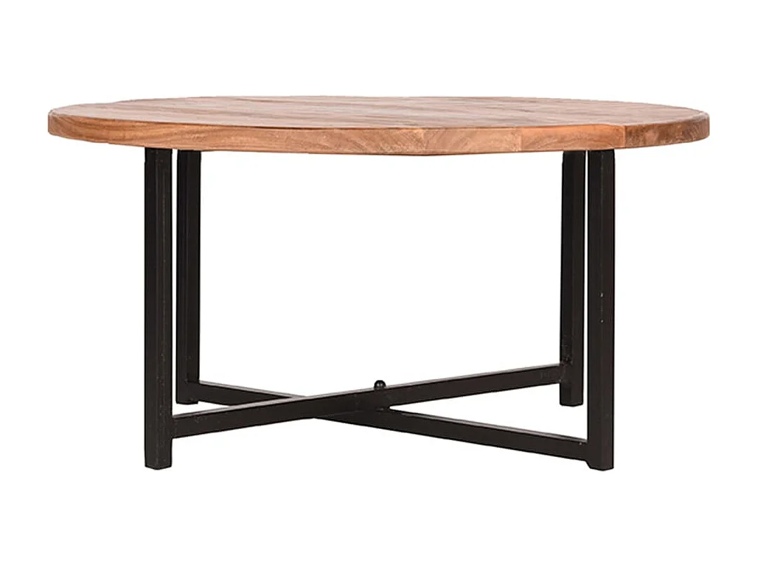 Salontafel Dex - Rough - Mangohout - Rond - 80 cm
