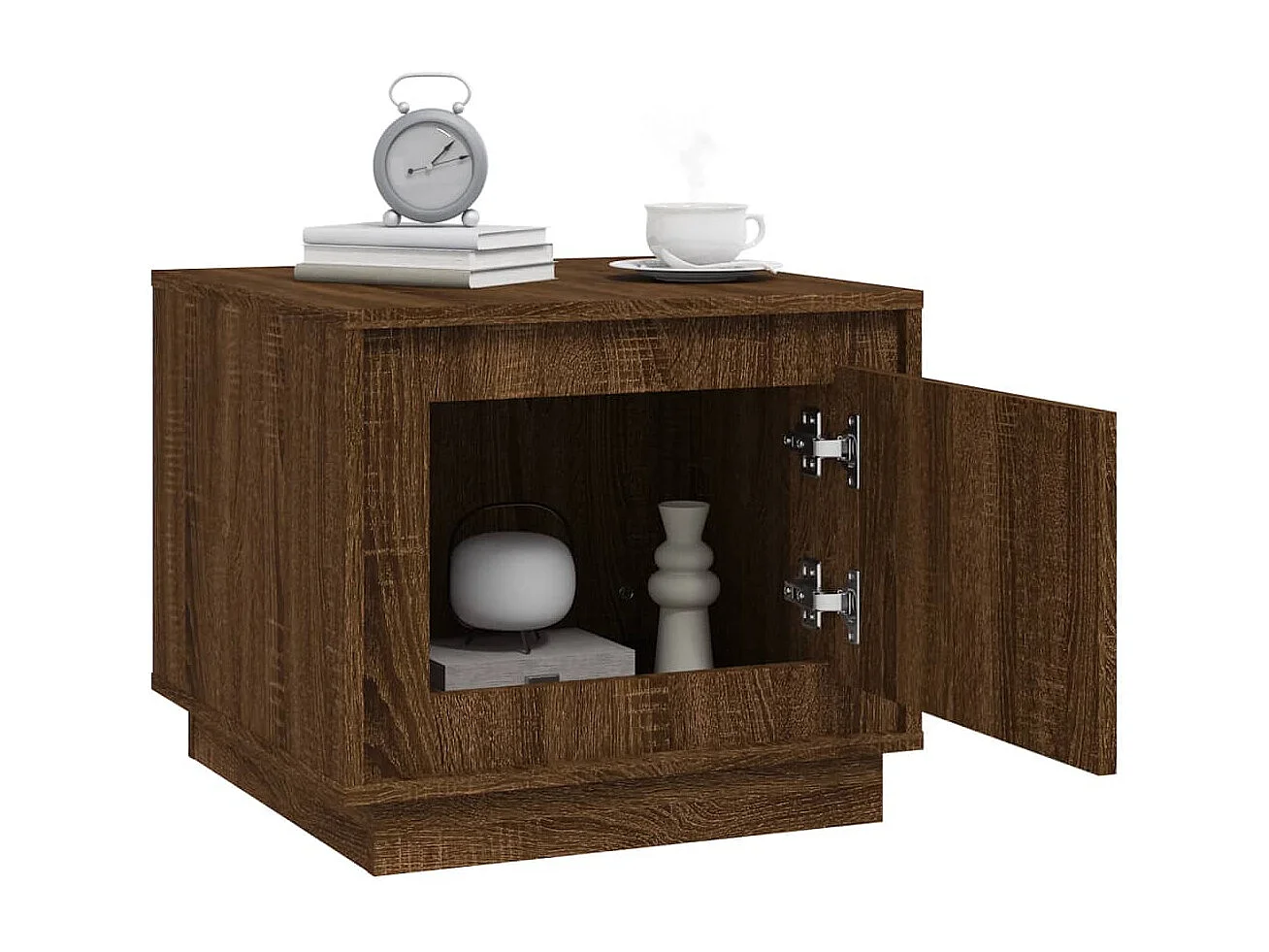 Table basse chêne marron 51x50x44 cm bois d'ingénierie