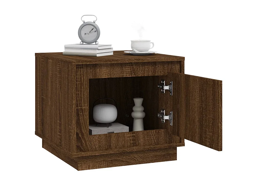 Salontafel 51x50x44 cm bewerkt hout bruin eikenkleur