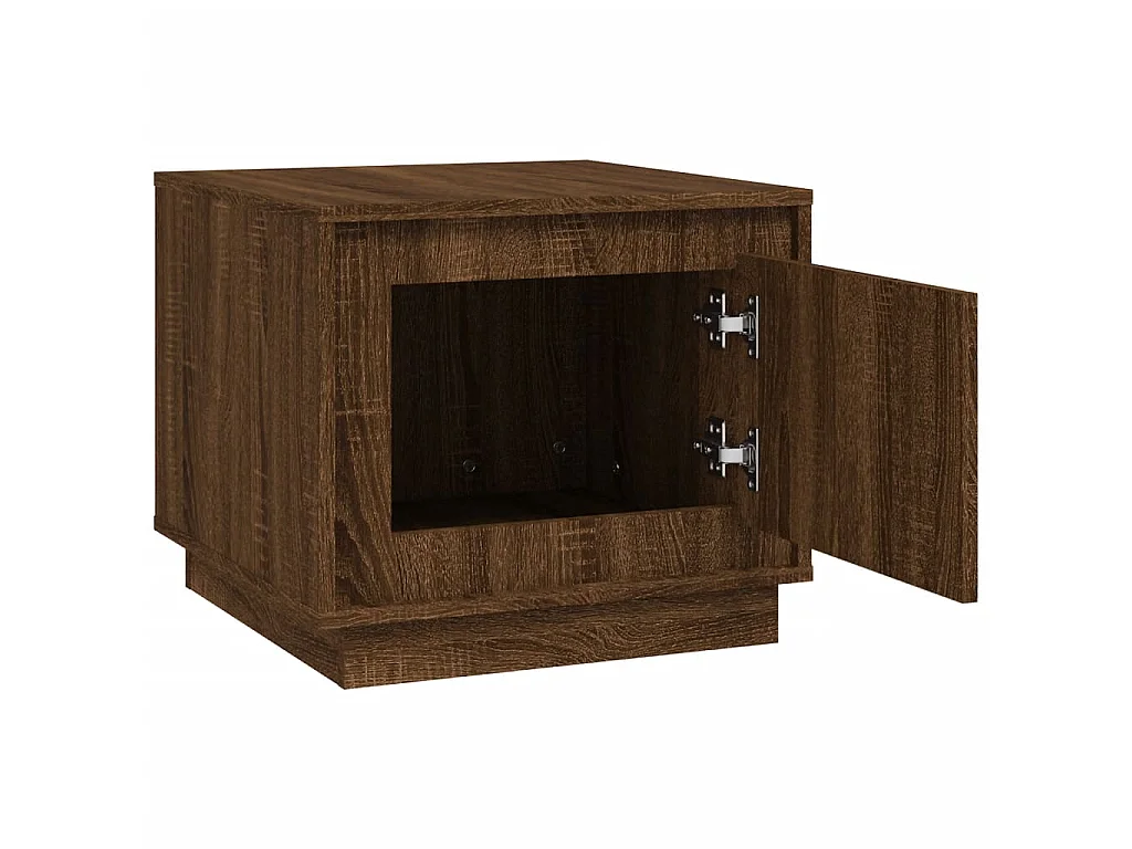 Salontafel 51x50x44 cm bewerkt hout bruin eikenkleur