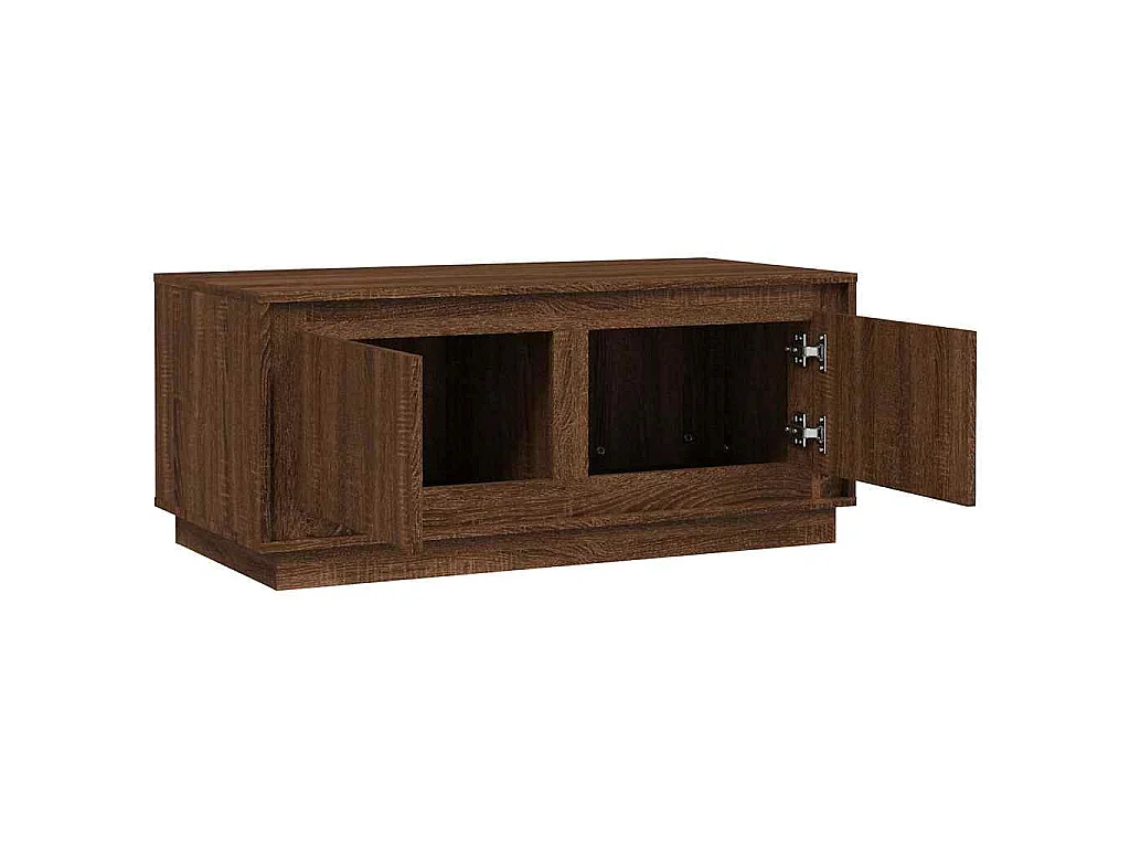 Salontafel 102x50x44 cm bewerkt hout bruin eikenkleur