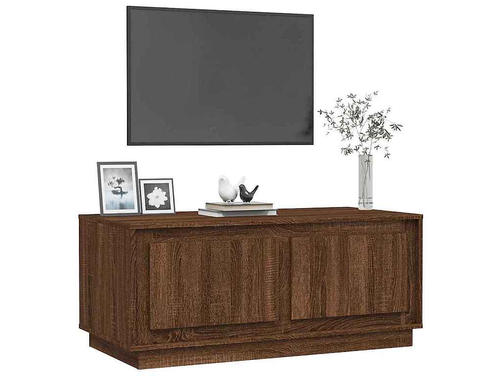 Salontafel 102x50x44 cm bewerkt hout bruin eikenkleur
