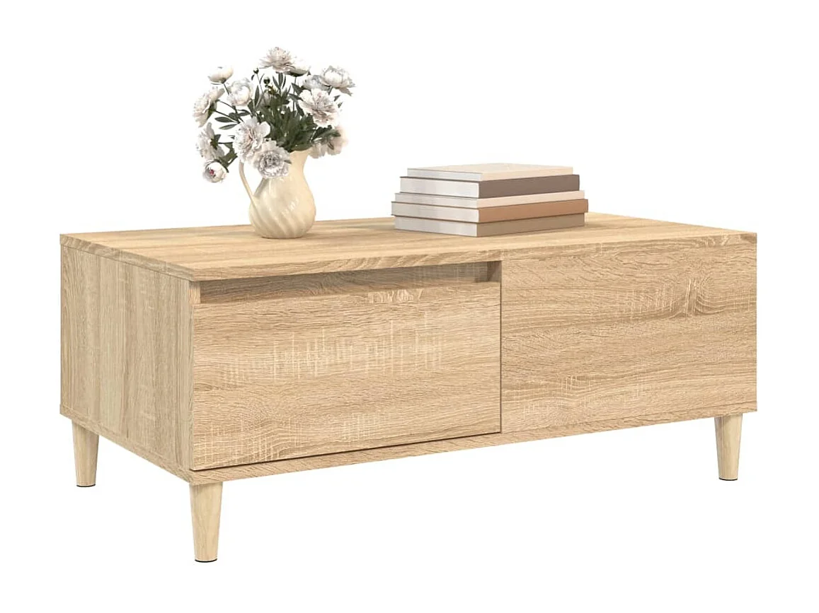 Table basse Chêne sonoma 90x50x36,5 cm Bois d'ingénierie