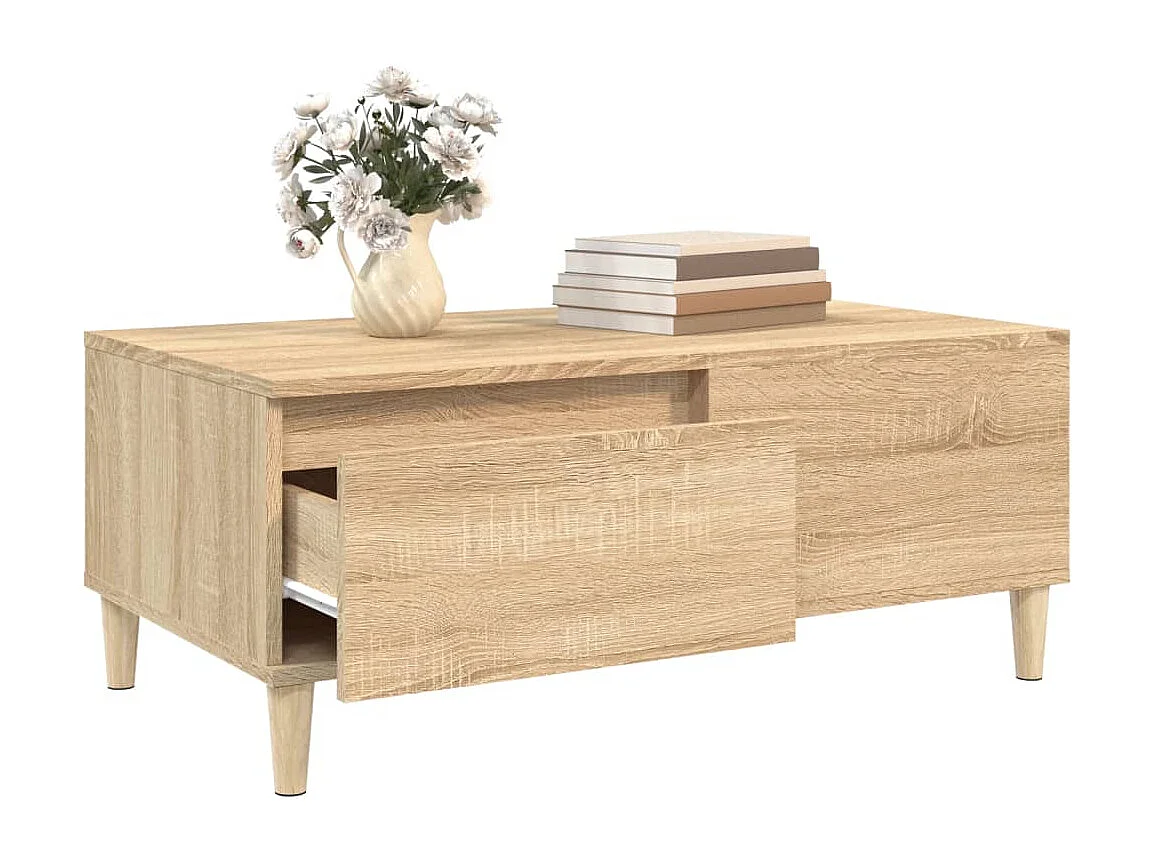 Table basse Chêne sonoma 90x50x36,5 cm Bois d'ingénierie