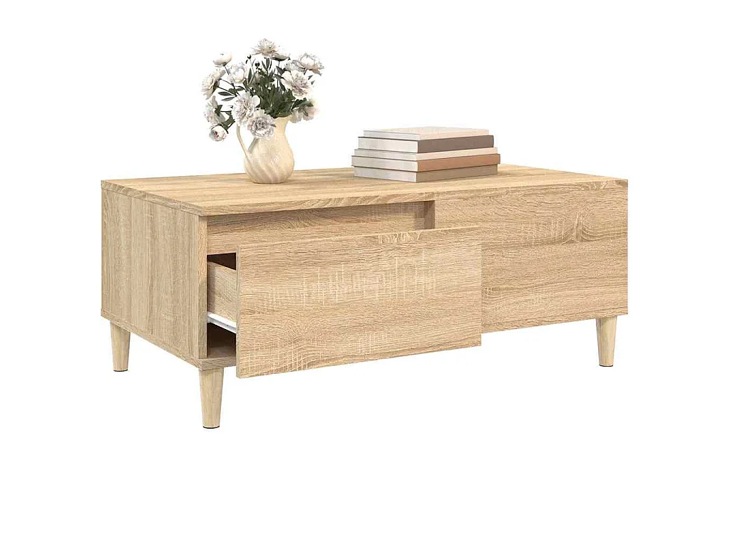 Table basse Chêne sonoma 90x50x36,5 cm Bois d'ingénierie