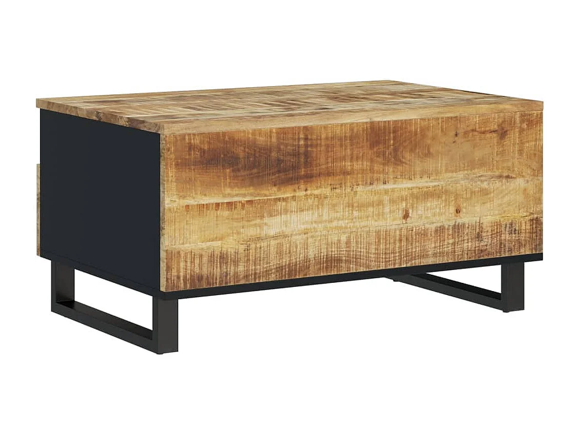 Couchtisch 80x54x40 cm Massivholz Mango & Holzwerkstoff