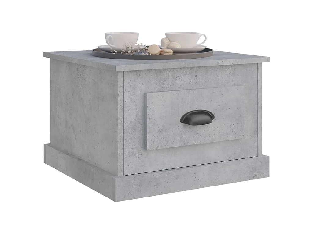 Salontafel 50x50x35 cm bewerkt hout betongrijs