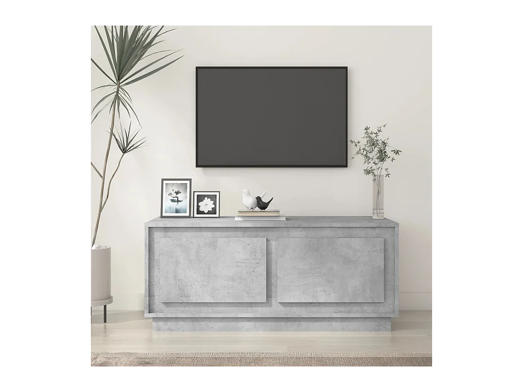 Tavolino Salotto Grigio Cemento 102x50x44 cm Legno Multistrato