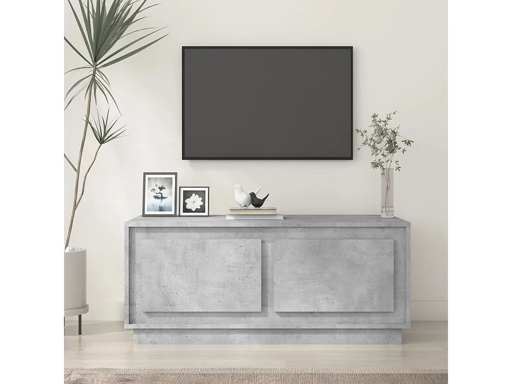 Tavolino Salotto Grigio Cemento 102x50x44 cm Legno Multistrato