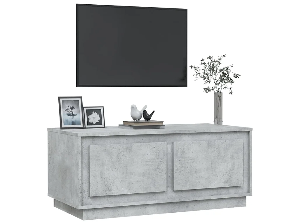 Tavolino Salotto Grigio Cemento 102x50x44 cm Legno Multistrato